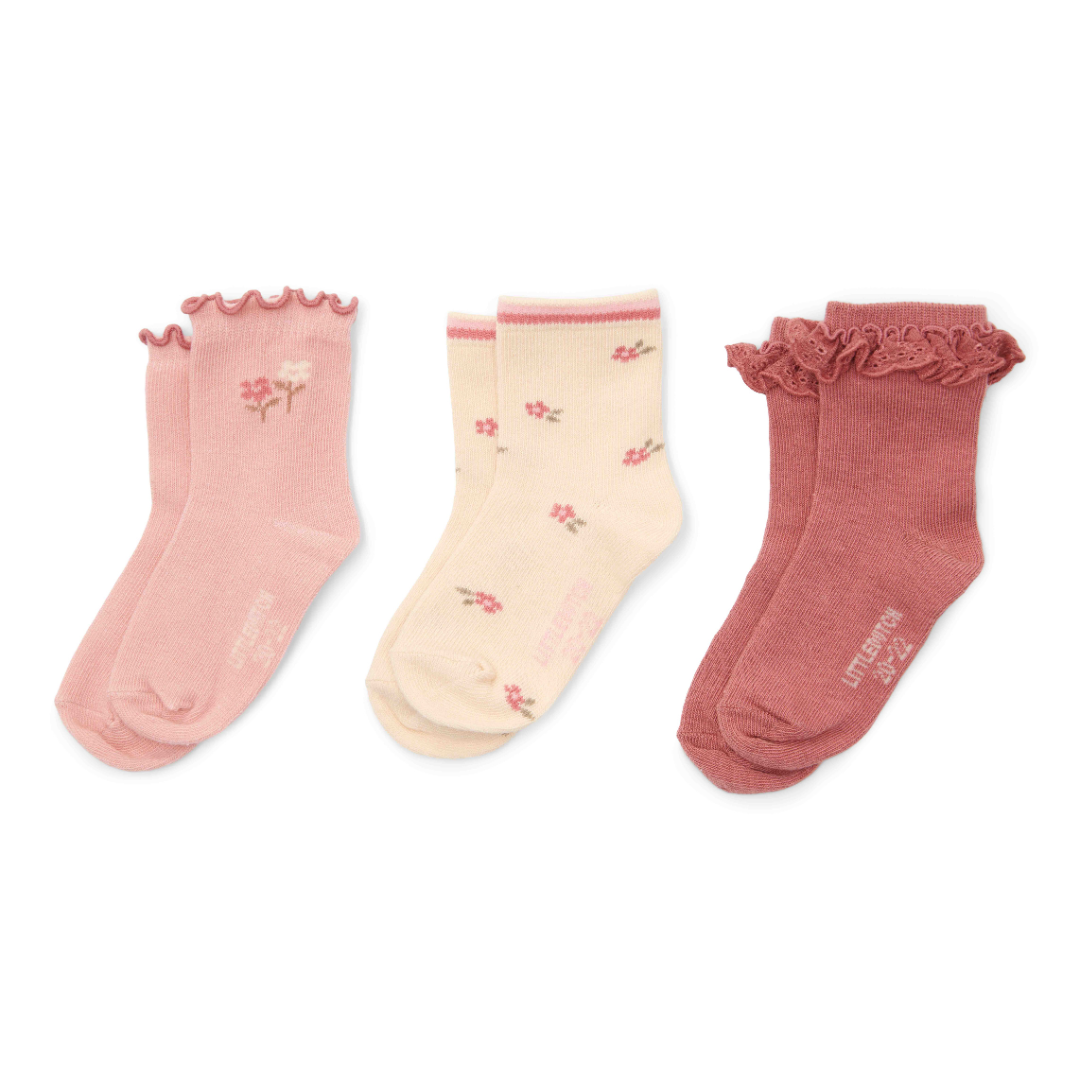 Little Dutch Kleuter Winter Sokken 3-Pack Multi | Roze