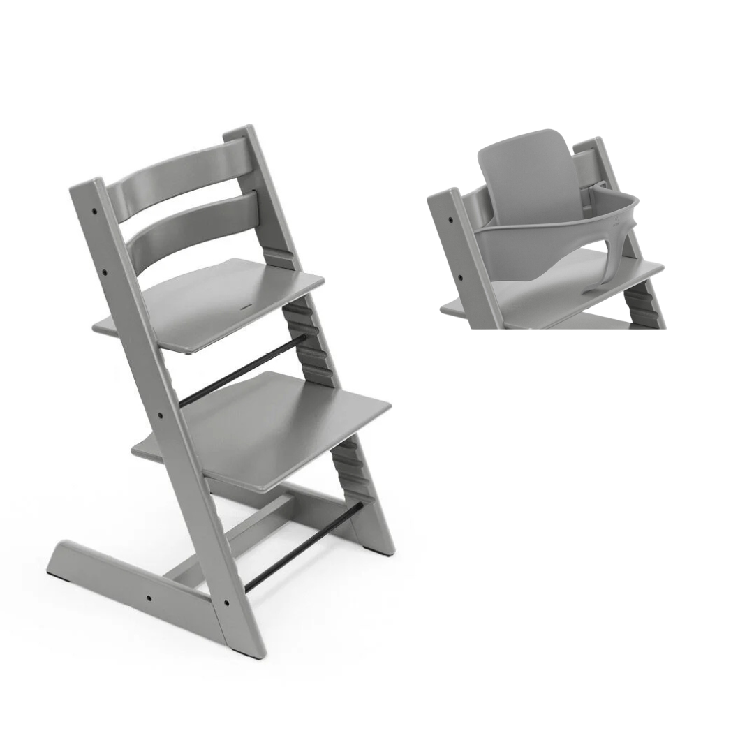 Stokke® Tripp Trapp® Bundle Chair + Baby Set 2 | Storm Grey