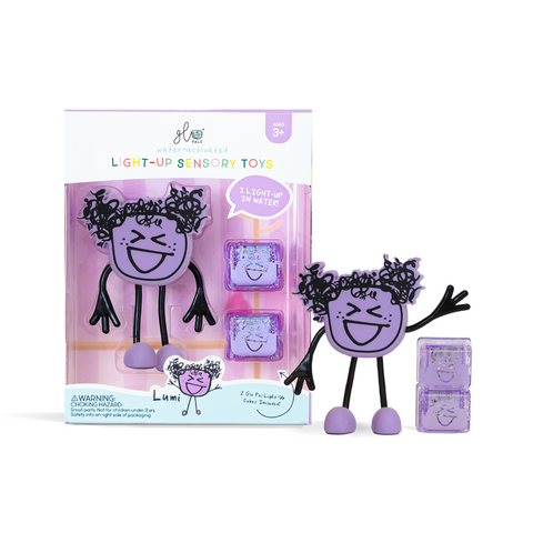 Glo Pals Light Up Sensory Toy Bath Toys Purple | Lumi
