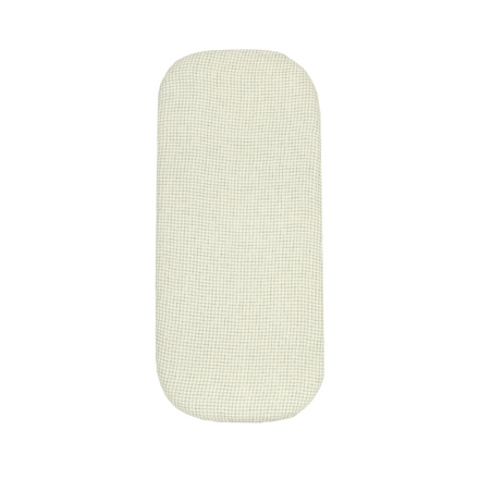 Nobodinoz Wabi Sabi Newborn Cradle fitted sheet 40x80cm | Blue Grid