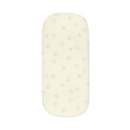 Nobodinoz Wabi Sabi Newborn Cradle fitted sheet 40x80cm | Brown Hoshi Birds