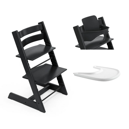 Stokke® Tripp Trapp® Bundle Chair + Baby Set + Tray | Black