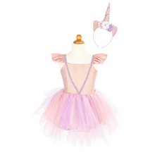 Great Pretenders Shimmer Unicorn Dress & Hair band Pink | 5-6Y