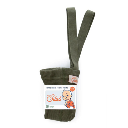 Silly Silas Pant Stockings Footed With Feet | Olive