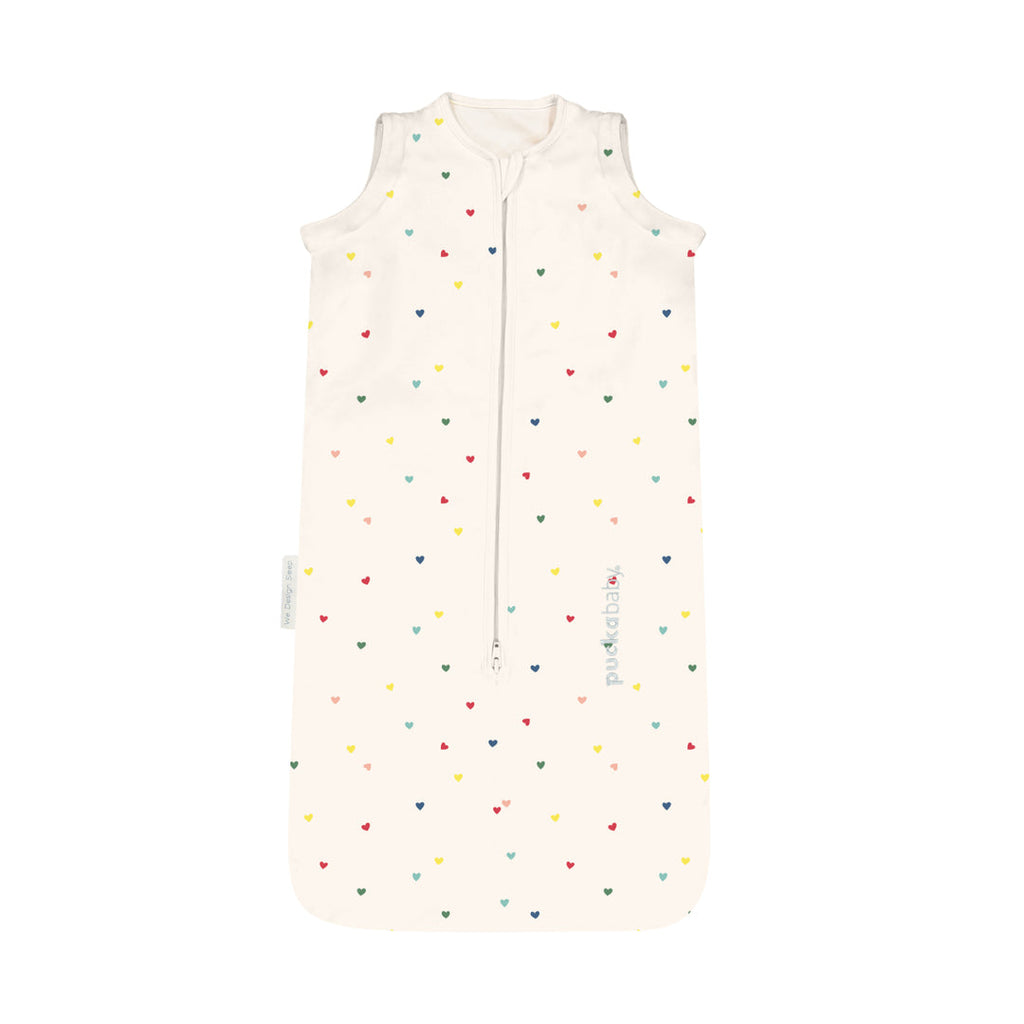 Puckababy Sleeping bag The Bag Newborn <6M | 70cm - Cotton | Hearts Confetti