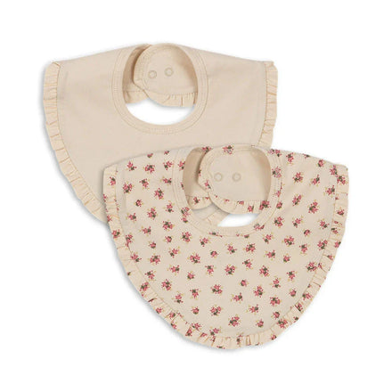 Konges Sløjd Basic 2 Pack Frill Bib | Buttercream/Bloomie