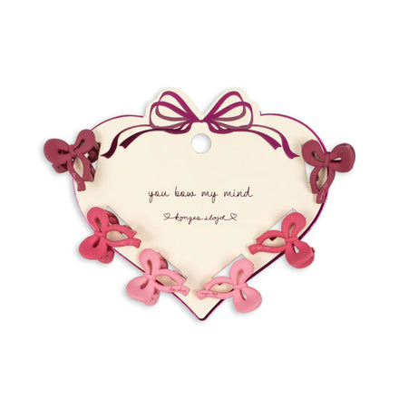 Konges Sløjd 6-Pack Hairclips Bow | Pink Mix