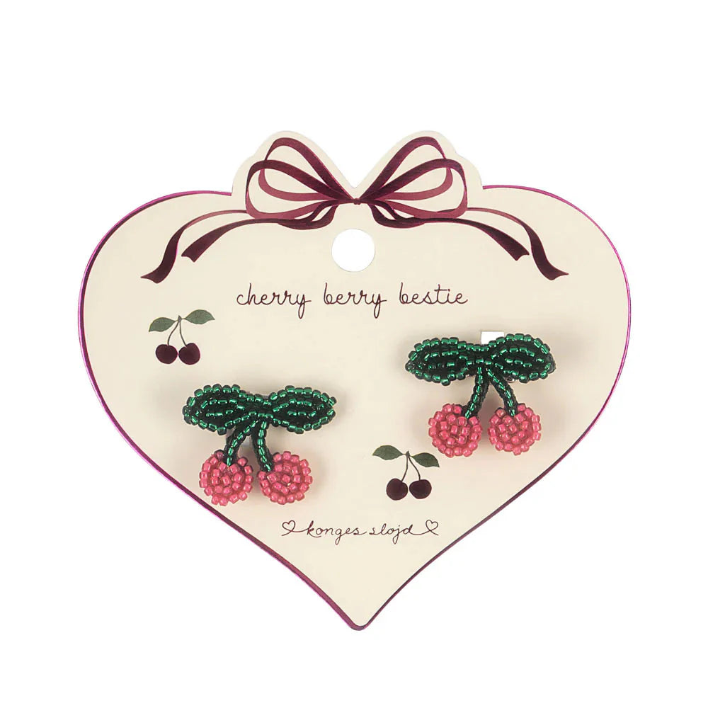 Konges Sløjd 2-Pack Hairclips Bow | Cherries