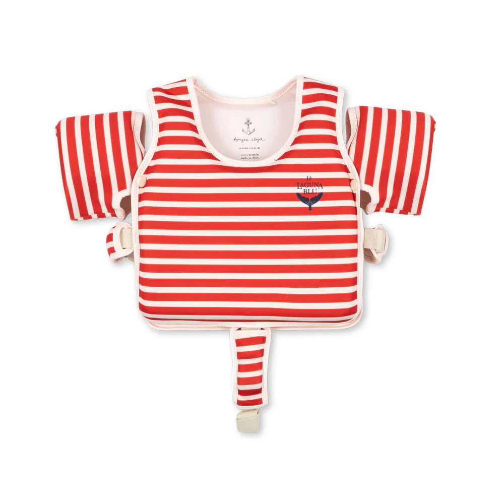 Konges Sløjd Hollis Puddle Jumper Life Jacket with Armbands | Stripe Rouge