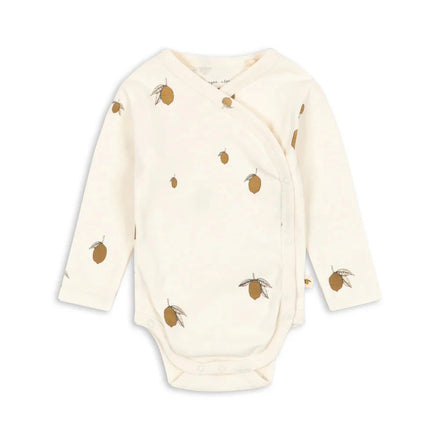 Konges Sløjd Newborn Wrap Bodysuit | Lemon