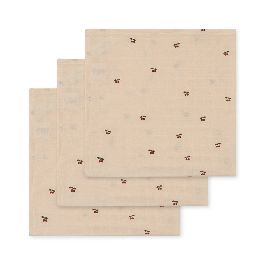 Konges Sløjd Muslin Cloth 3pcs | Cherry