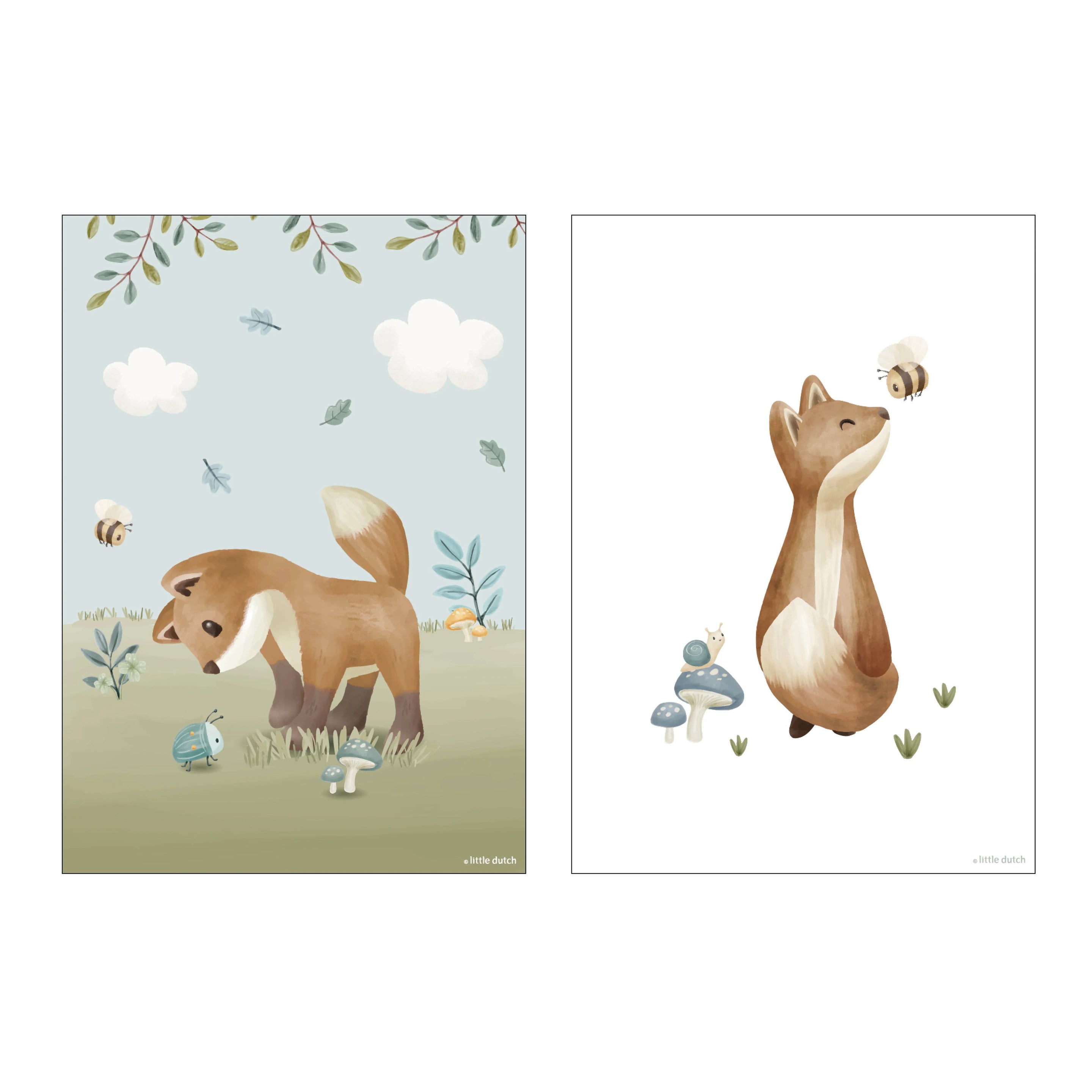 Little Dutch Poster Forest Friends - A3 | Meerkleurig