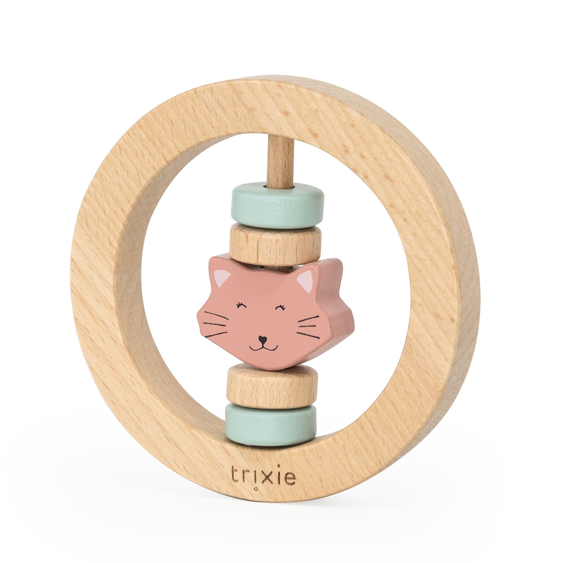 Trixie Wooden Round Rattle | Mrs. Cat