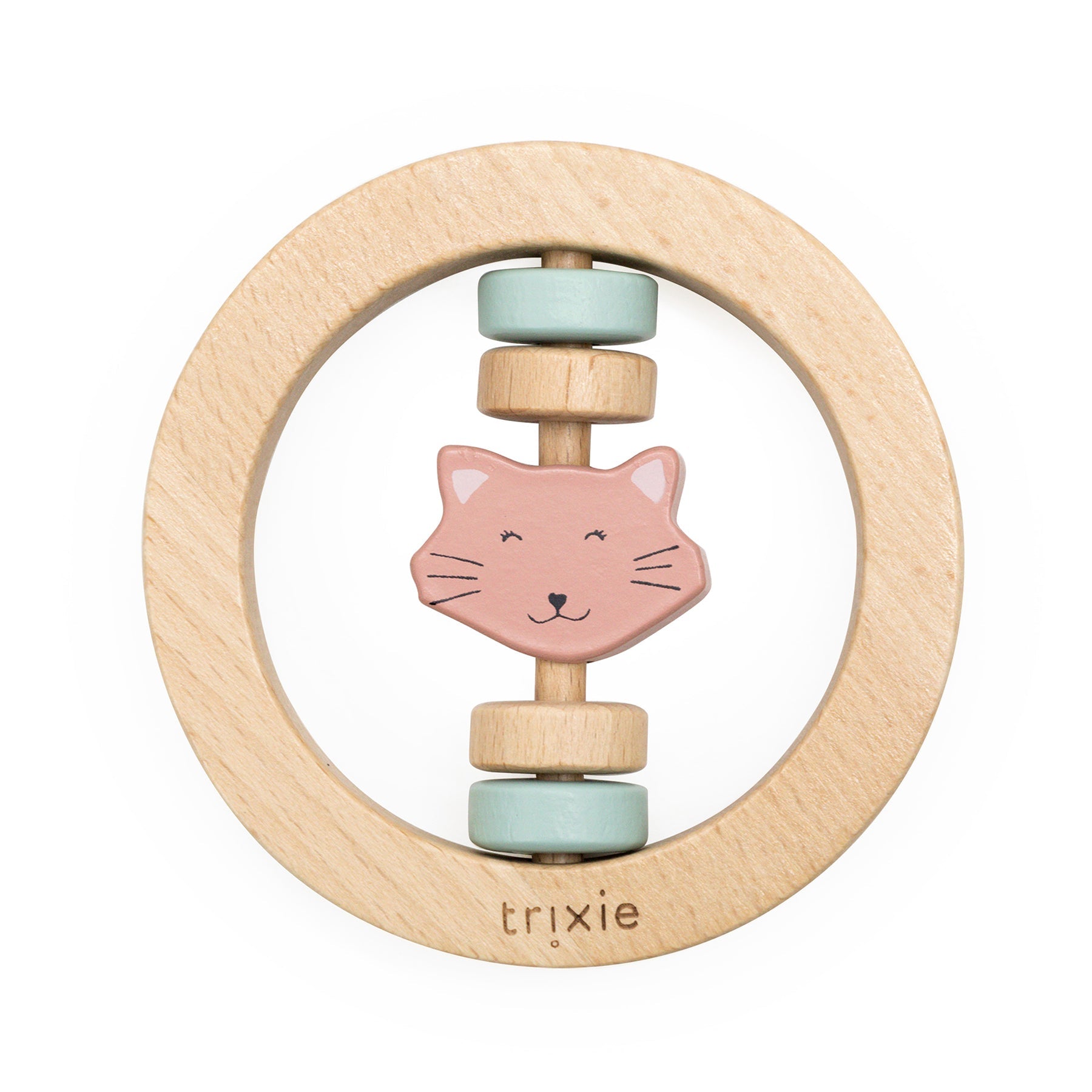 Trixie Wooden Round Rattle | Mrs. Cat