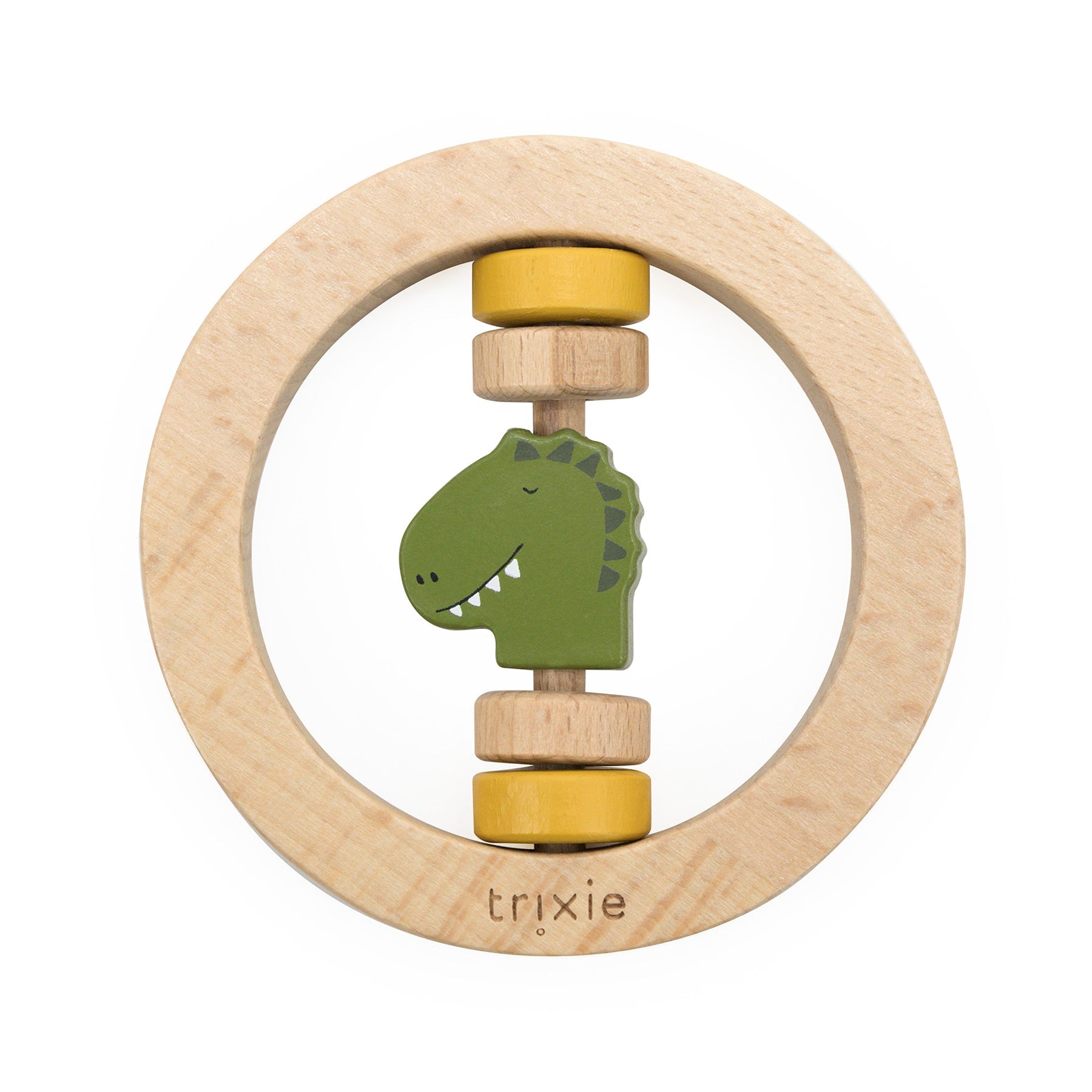 Trixie Wooden Round Rattle | Mr. Dino