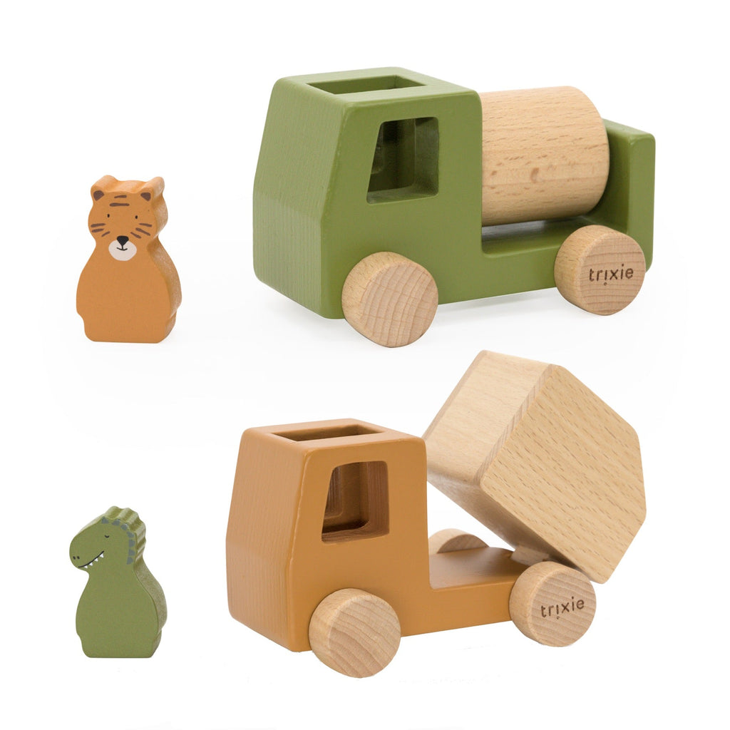 Trixie Wooden Construction Vehicles Playset | Animals