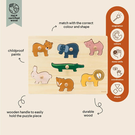 Trixie Wooden Puzzle Animal - 7PCS