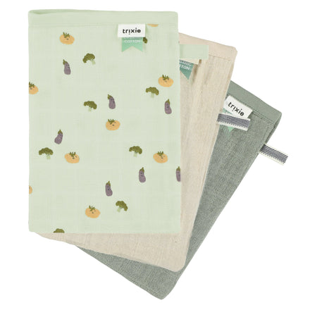 Trixie set 2PCS Hydrophilic washcloths | Friendly Vegetables