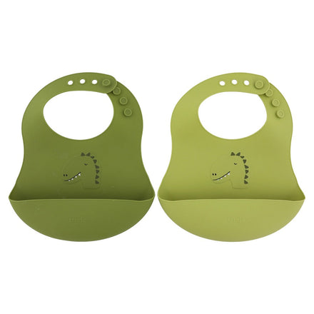 Trixie Silicone Bib 2-Pack | Mr. Dino