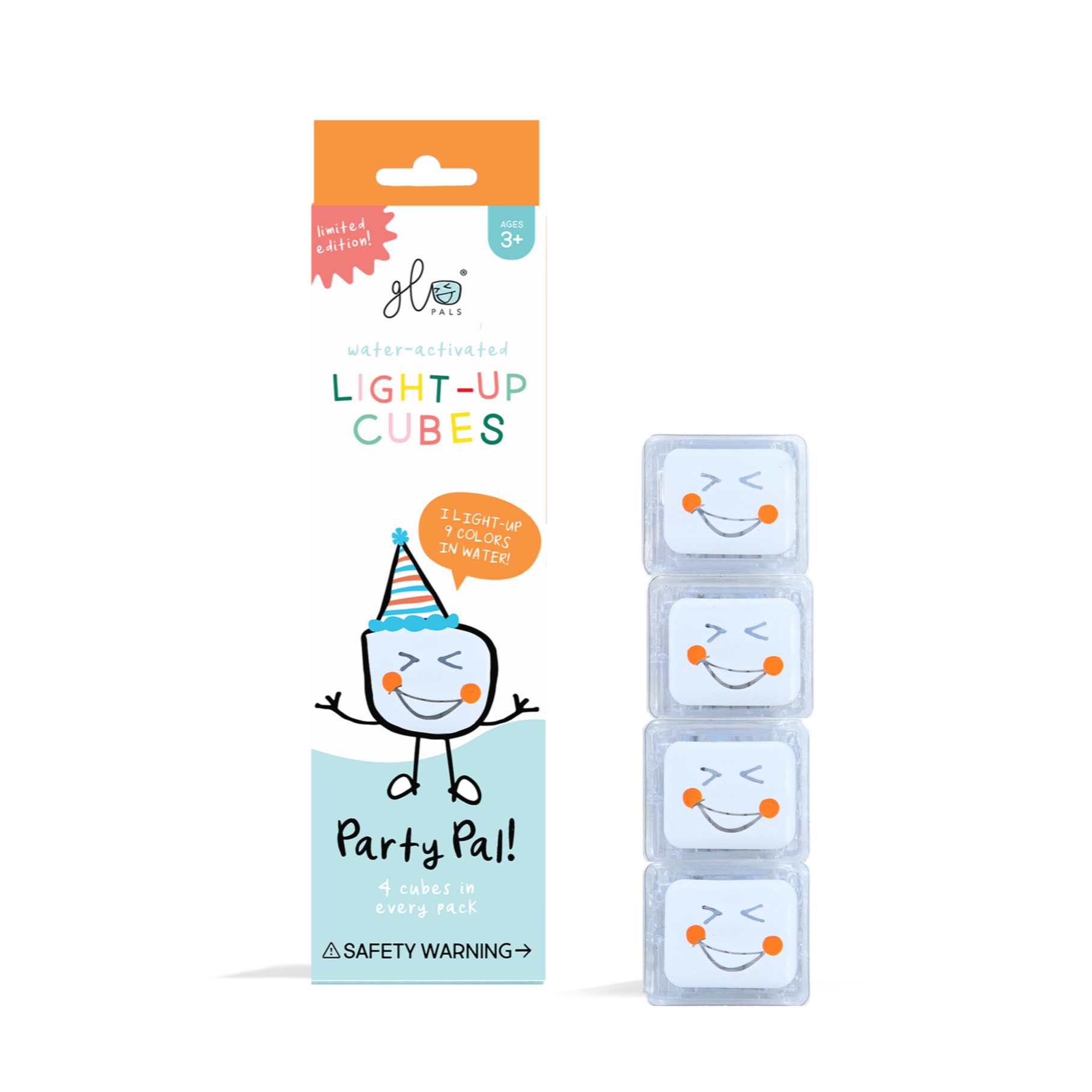 Glo Pals Light Up Cubes Bath Toys 9 Colors | Party