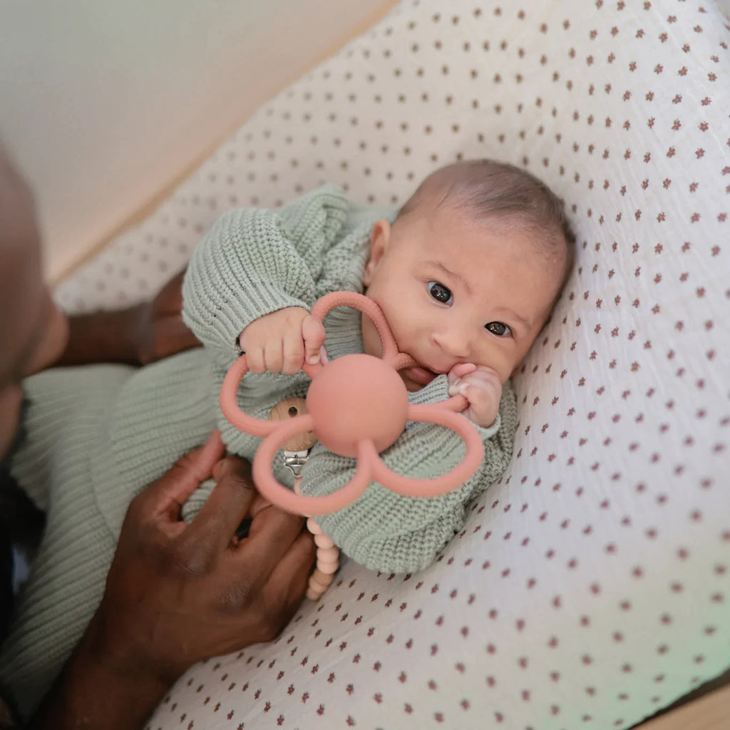 Mushie Silicone Baby Rattle Toy Rattle | Daisy