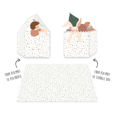 Play and Go Eevaa 2-In-1, play carpet Puzzle Mat & Storage box | Alphabet