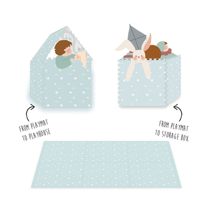 Play and Go Eevaa 2-In-1, play carpet Puzzle Mat & Storage box | Road