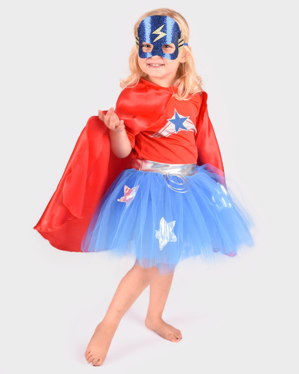 Den Goda Fen Dress Super Hero | 4-6Y