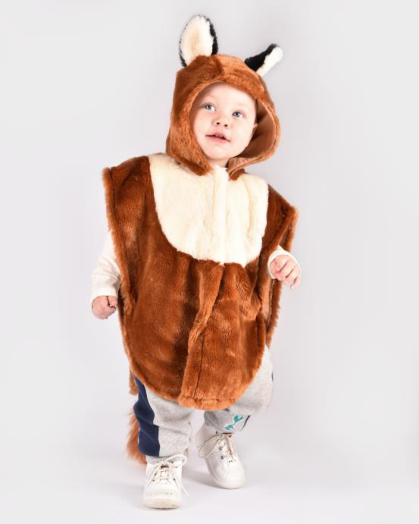 Den Goda Fen babycape fox fluffy 1-4y