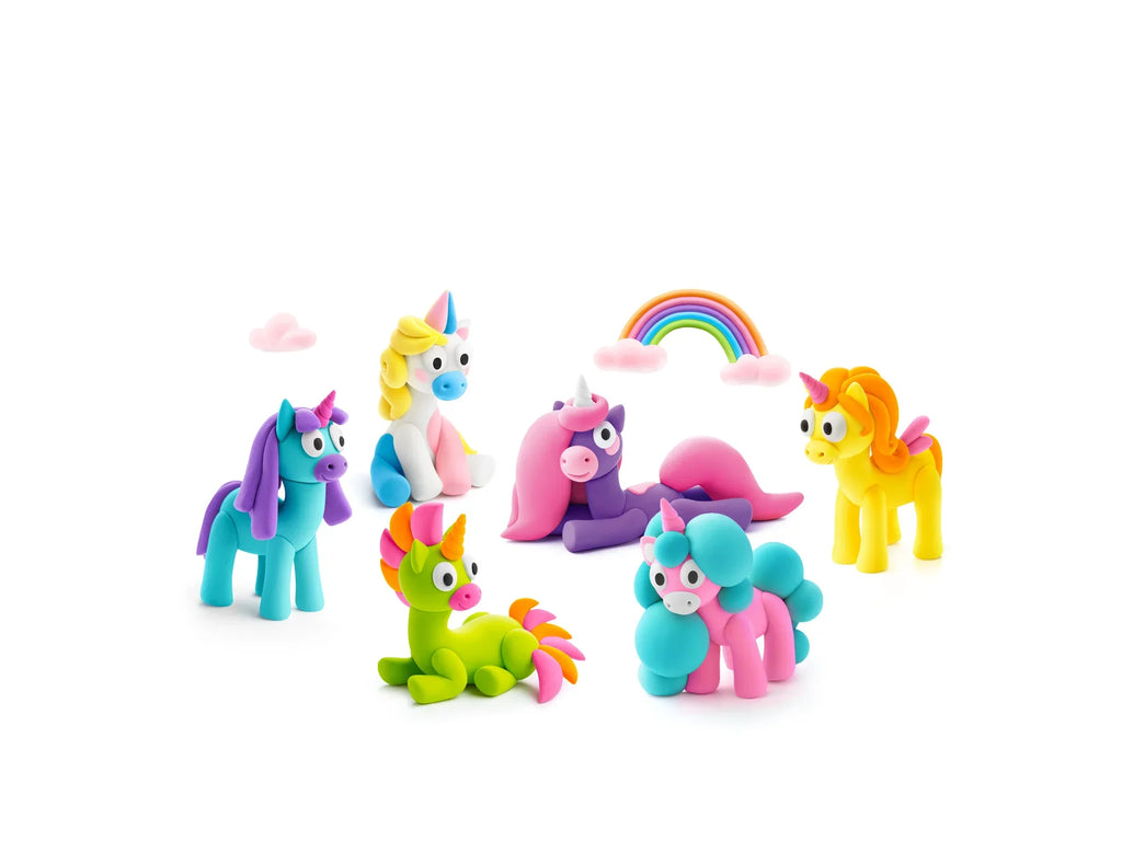 HeyClay Air-drying clay | Rainbow Unicorn set of 6