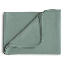 Mushie Ribbed Baby Blanket 89x89cm | Roman Green