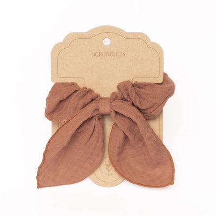 Mrs. Ertha Bow Scrunchie | Rusted