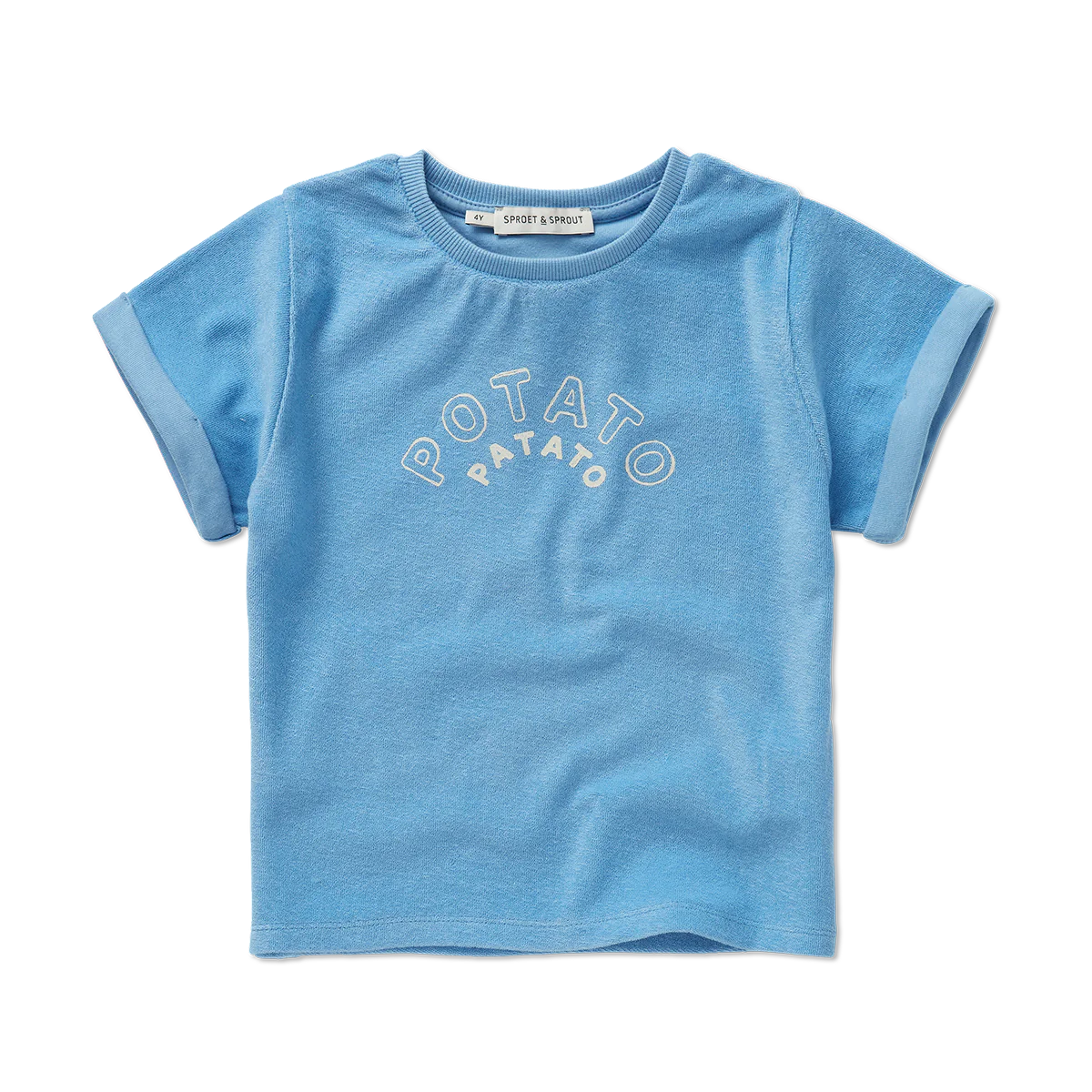 Freckle & Sprout Terry T-Shirt Potato | Breezy Blue