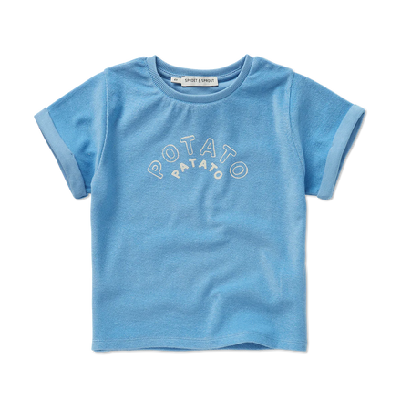 Freckle & Sprout Terry T-Shirt Potato | Breezy Blue