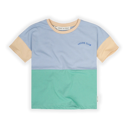 Sproet & Sprout T-Shirt Colourblock | Misty Blue