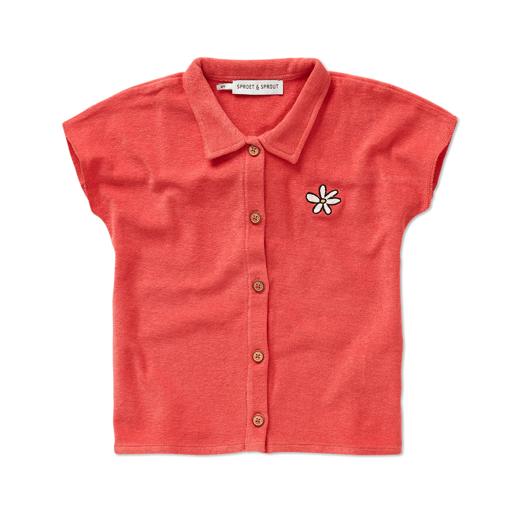 Freckle & Sprout Terry Blouse Girls | Rose Petal