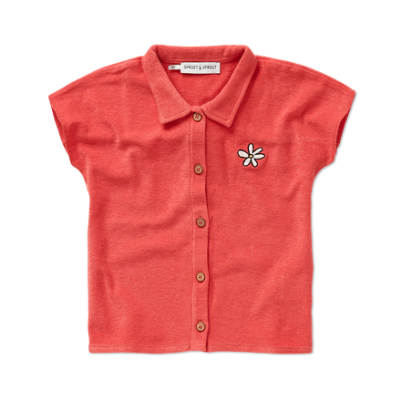 Freckle & Sprout Terry Blouse Girls | Rose Petal