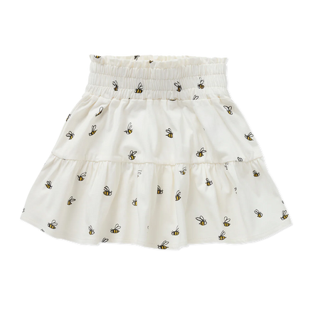 Freckle & Sprout Smock Skirt Beez Print | Off White