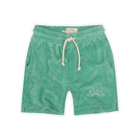 Freckle & Sprout Terry Bermuda Shorts | Botanical Green