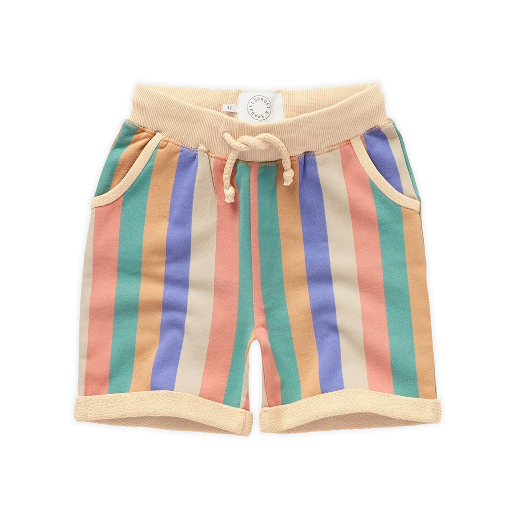 Freckle & Sprout Short Multi Color Striped | Nectarine