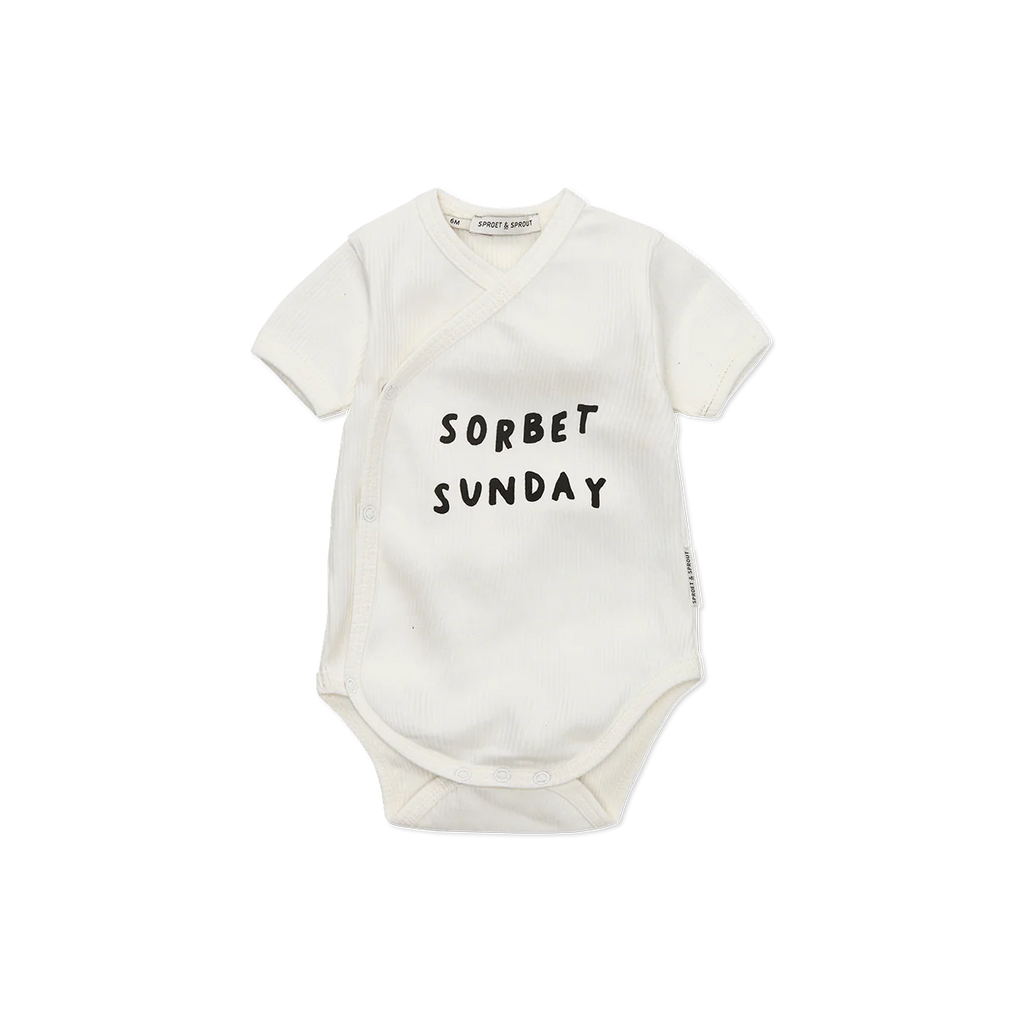 Freckle & Sprout Rib Romper Sorbet Sunday | Off White