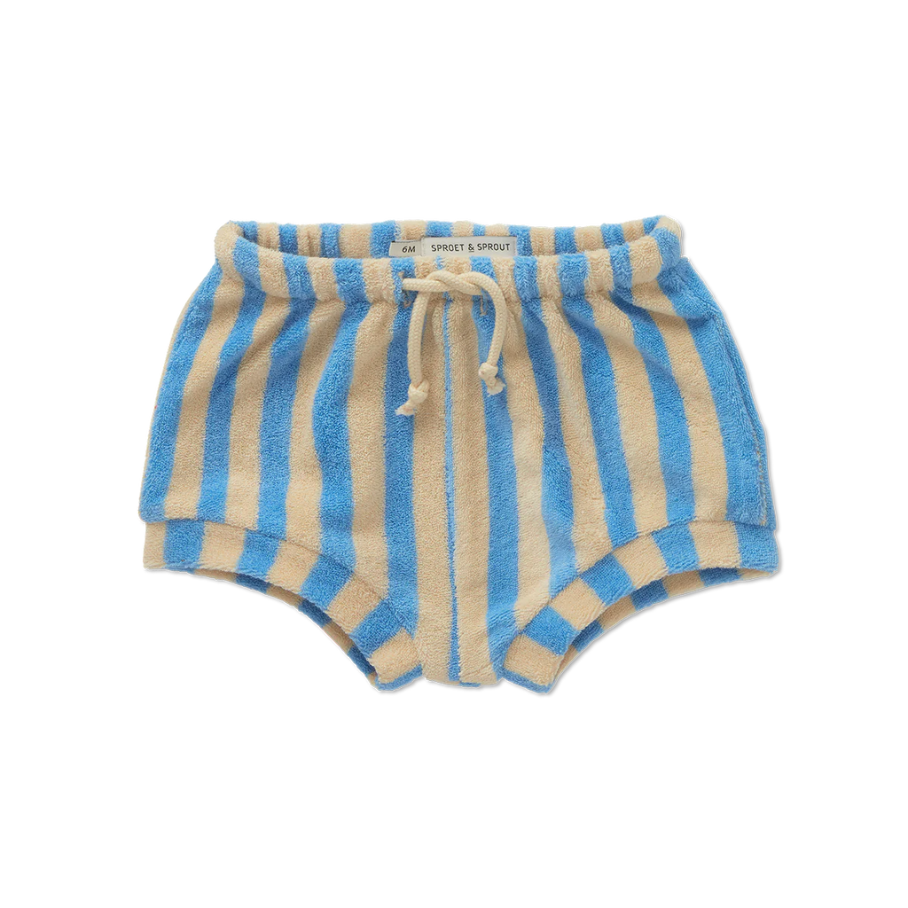 Freckle & Sprout Terry Baby Short Striped | Sesame