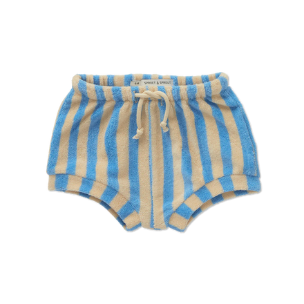 Freckle & Sprout Terry Baby Short Striped | Sesame