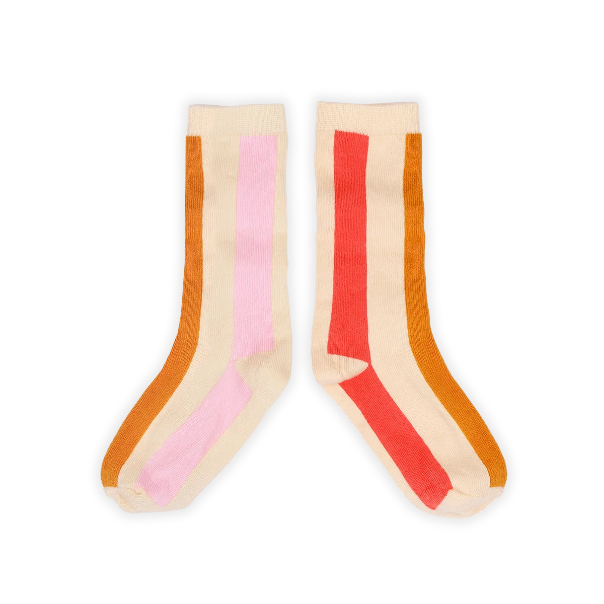 Freckle & Sprout Socks Striped Nectarine | Nectarine