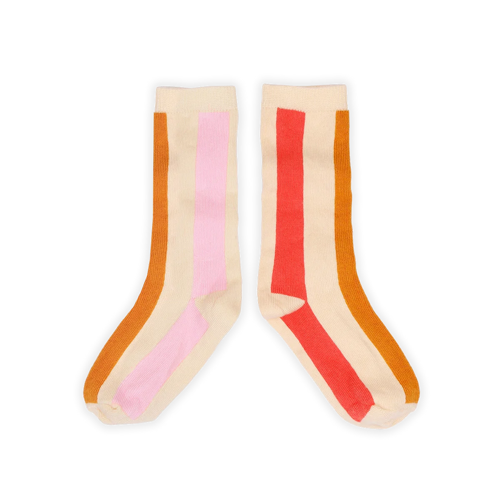 Freckle & Sprout Socks Striped Nectarine | Nectarine