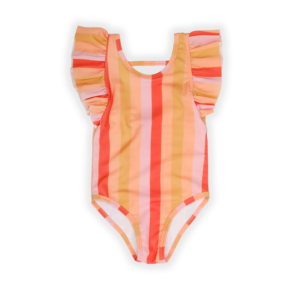 Freckle & Sprout Ruffle Swimsuit Striped | Nectarine