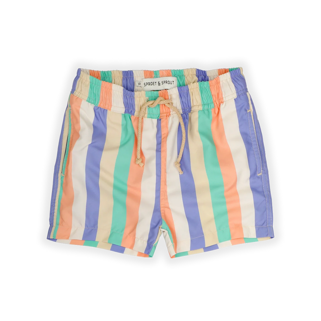 Freckle & Sprout Swimming Shorts Multi Color Striped | Nectarine