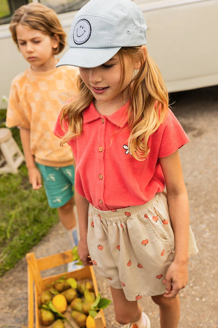 Freckle & Sprout Terry Blouse Girls | Rose Petal