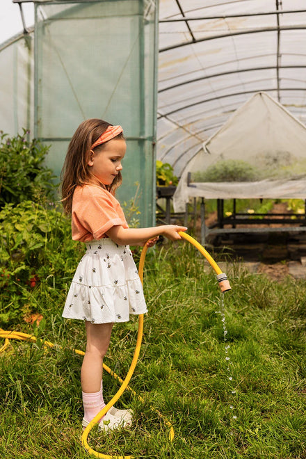 Freckle & Sprout Smock Skirt Beez Print | Off White