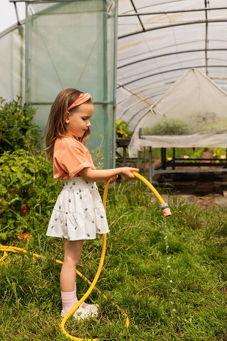 Freckle & Sprout Smock Skirt Beez Print | Off White